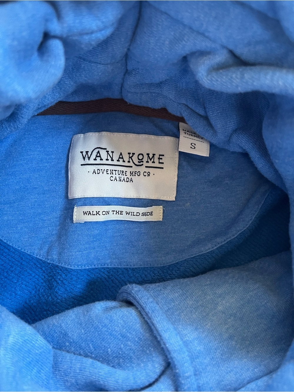 Wanakome Athena Colbalt Blue Asymmetrical Full Zip Cowl Neck Longline Hoodie - Picture 9 of 13